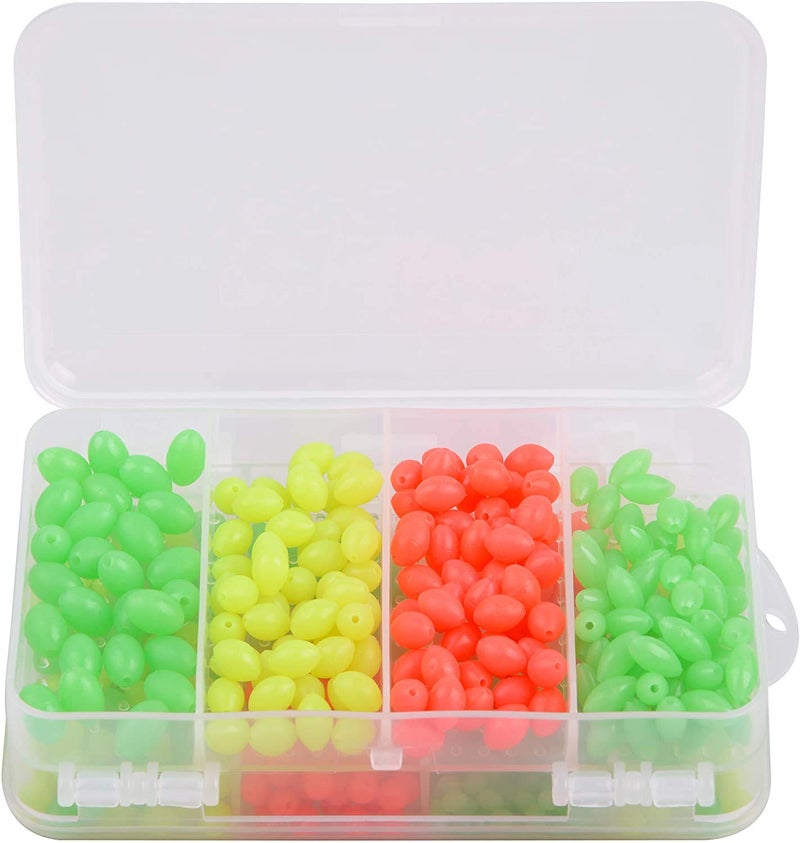 OROOTL Fishing Beads Saltwater Freshwater, 1000pcs Glow Fish Beads Soft Rubber Fishing Line Bead Oval Round Luminous Bait Eggs for Rigs Steelhead Trout Bass Salmon Lure Making - Image 3